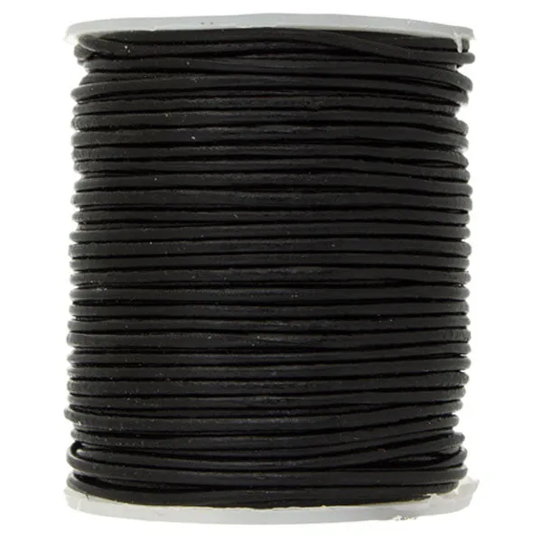 0.5mm Round Leather Cord - 25 Meters - 3 Colors