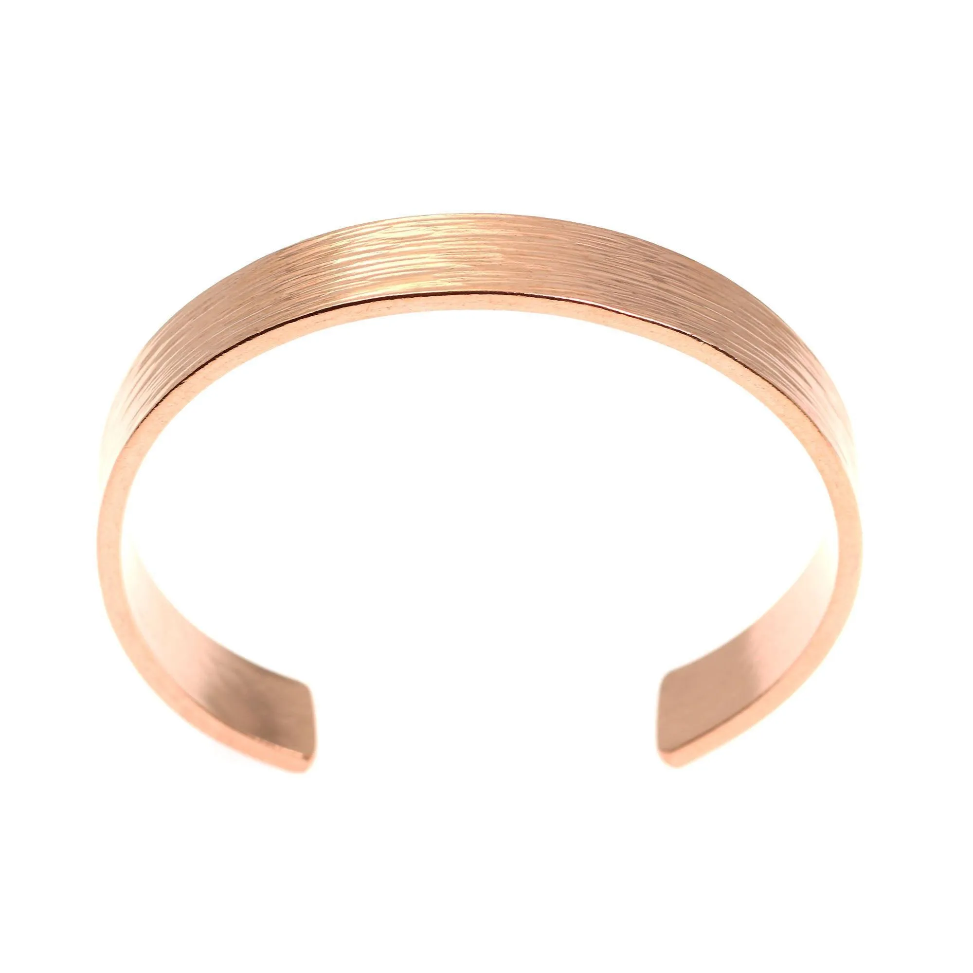 10mm Wide Bark Copper Cuff Bracelet - Solid Copper Cuff