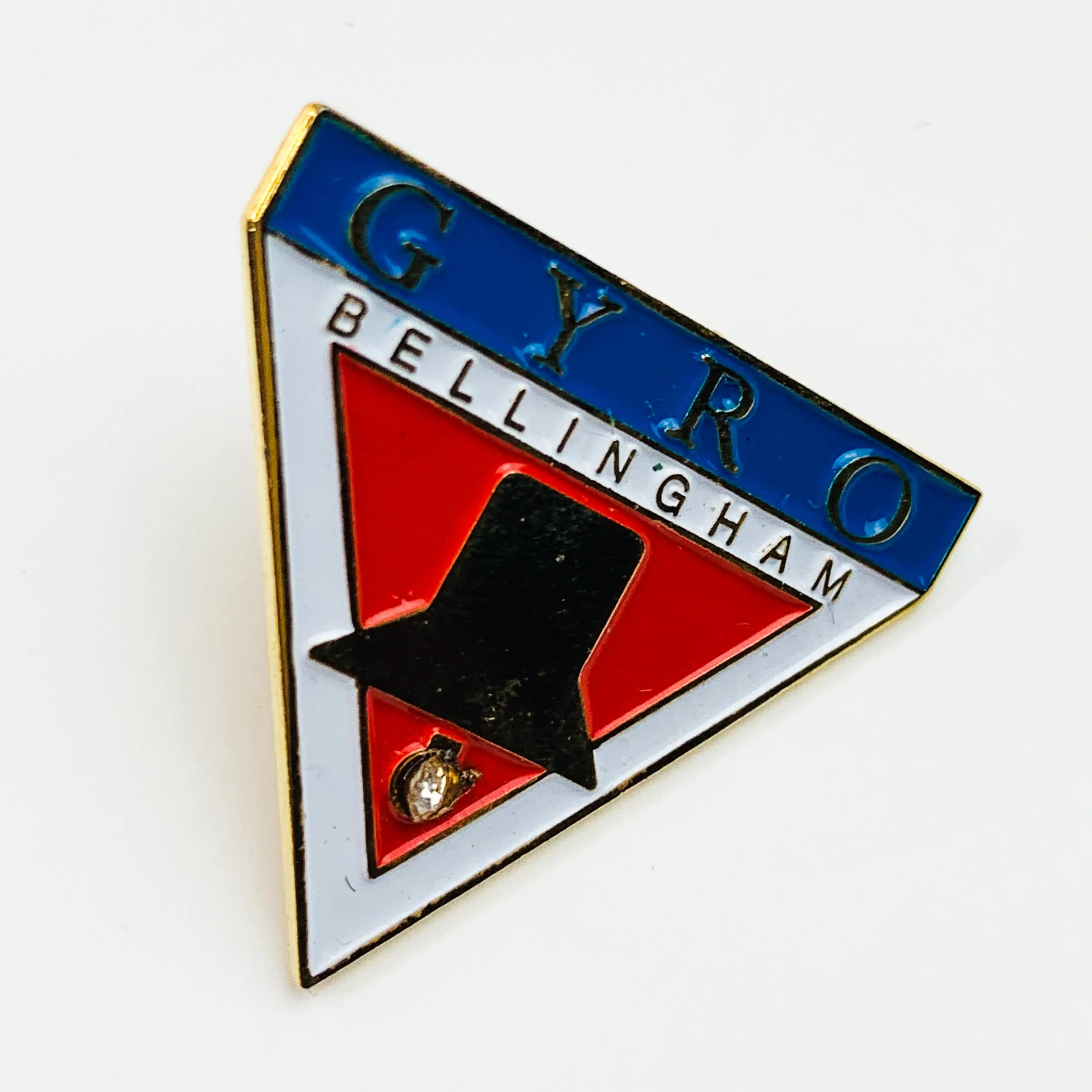 Bellingham Gyro Bell Triangle Shape Lapel Pin