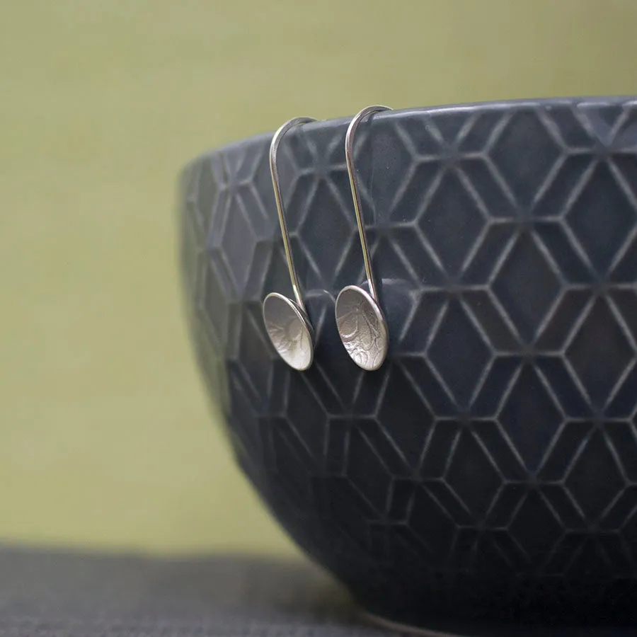 Blossom Cup Drop Silver Earrings