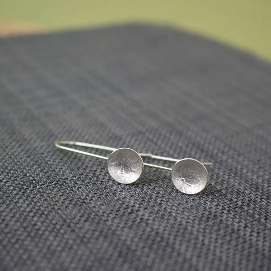 Blossom Cup Drop Silver Earrings