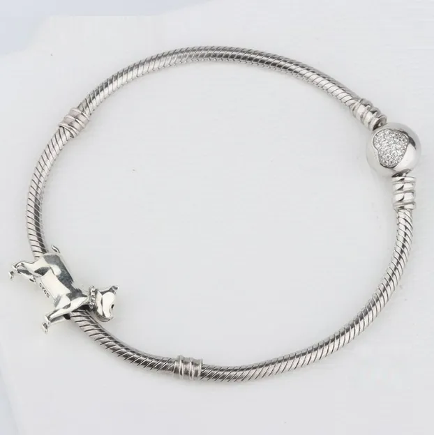 Boxer Dog Charm 925 Sterling Silver