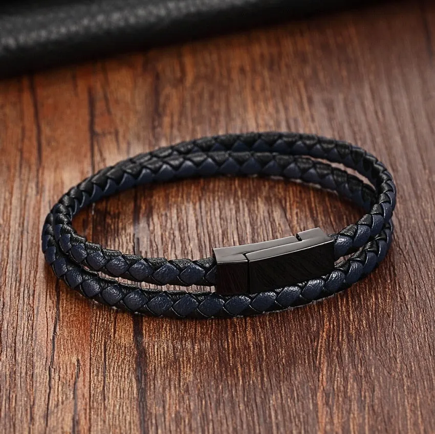 Bracelet Chain Bracelet Men Genuine Leather Magnet Leather Bracelet for women Male