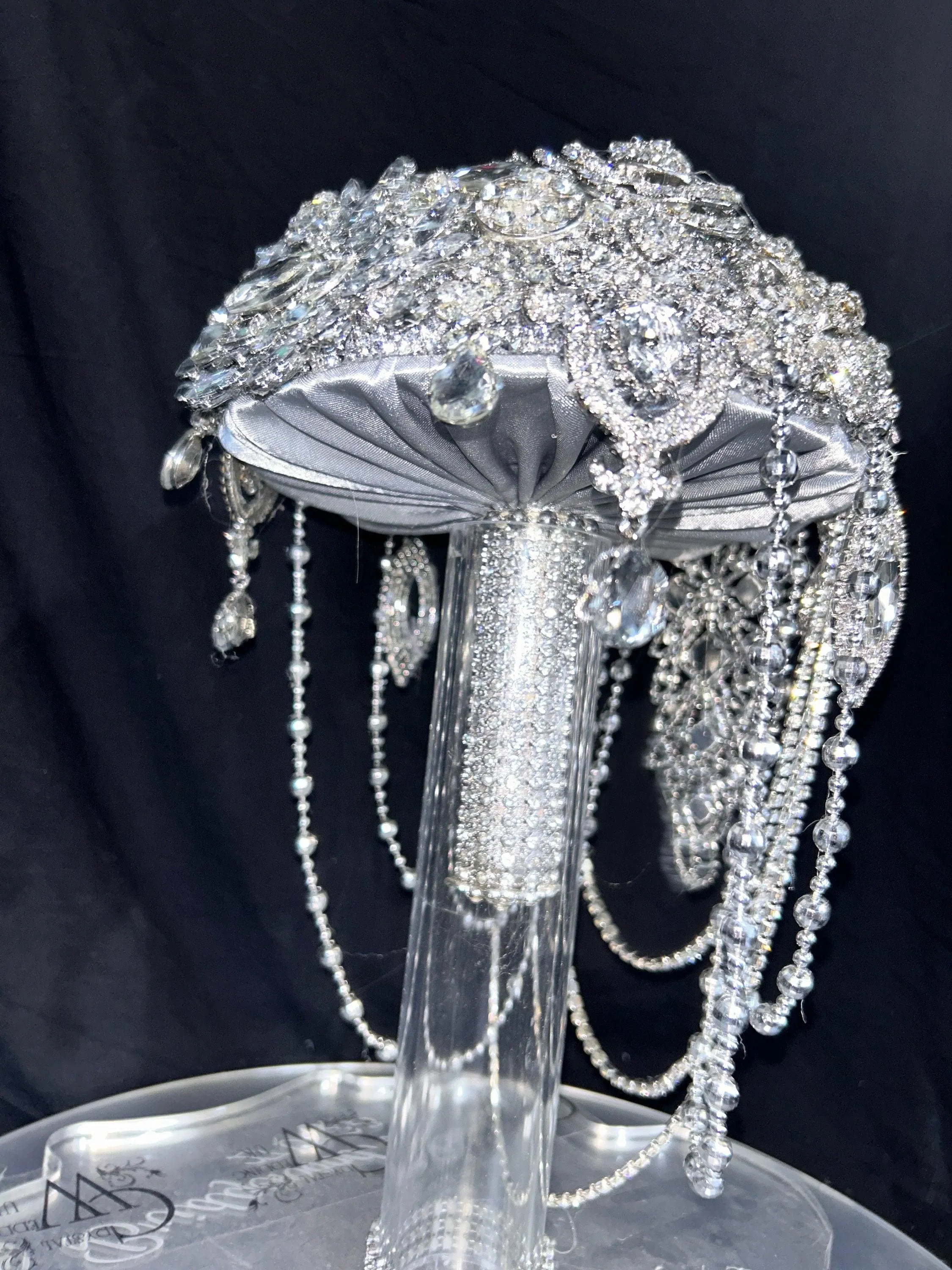 Brooch bouquet, 7" Jewel crystal wedding bouquet, bling Bridal Brooch Bouquet, cascade Jewel bouquet by Crystal wedding uk