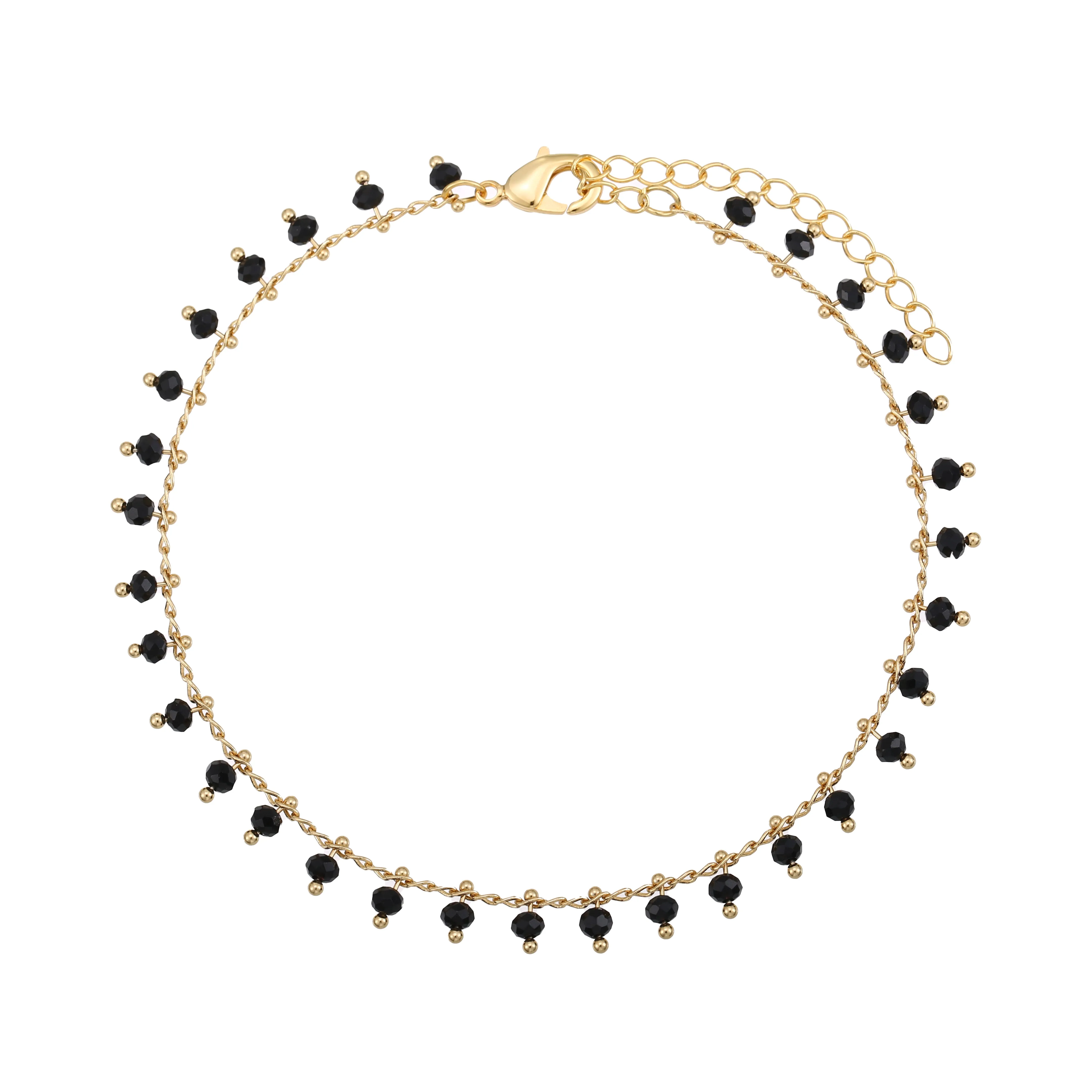 Chain Anklet Gold - Black