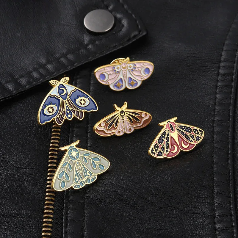 Colorful and Vibrant Spiritual Insect Enamel Brooch Pins