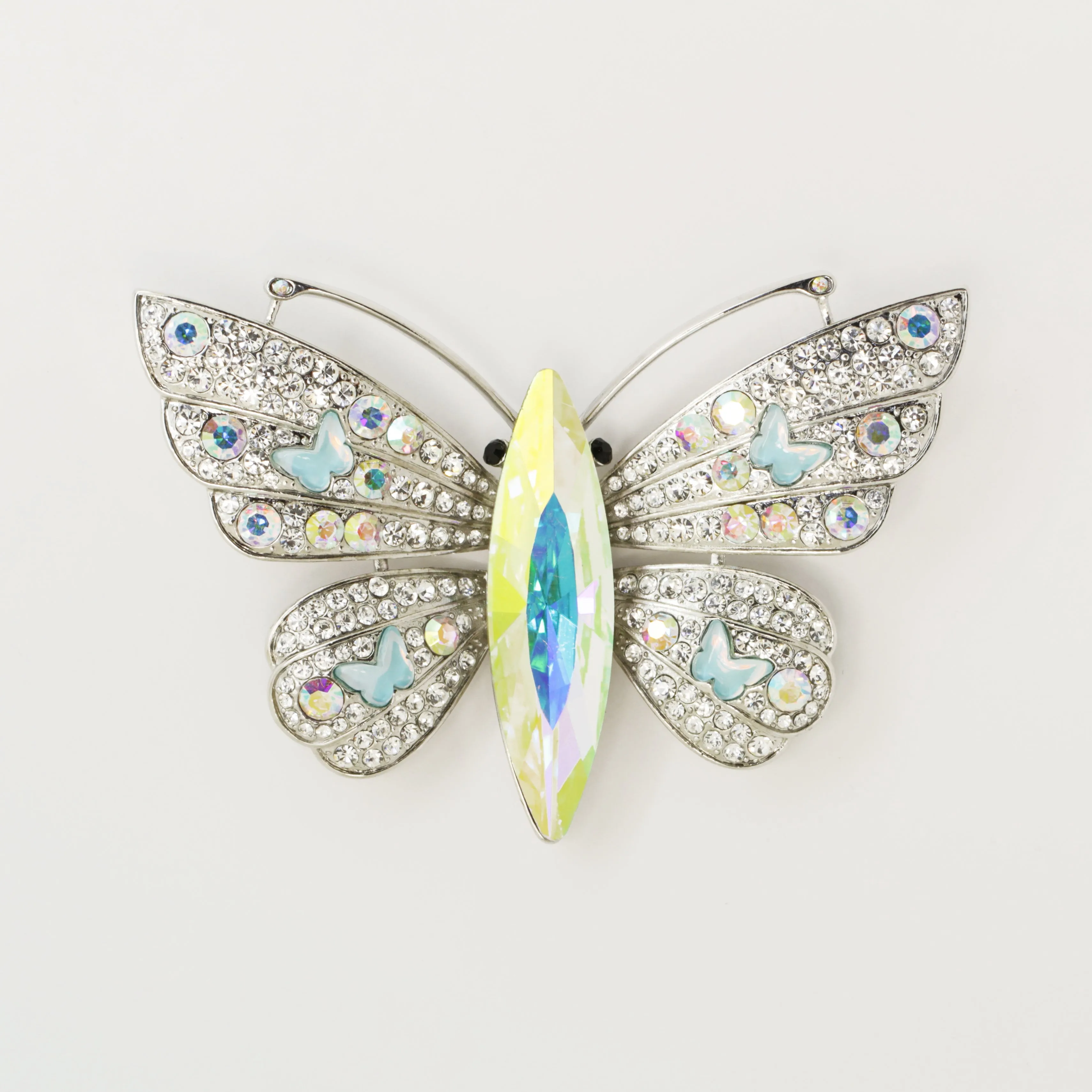 Crystal Butterfly Brooch