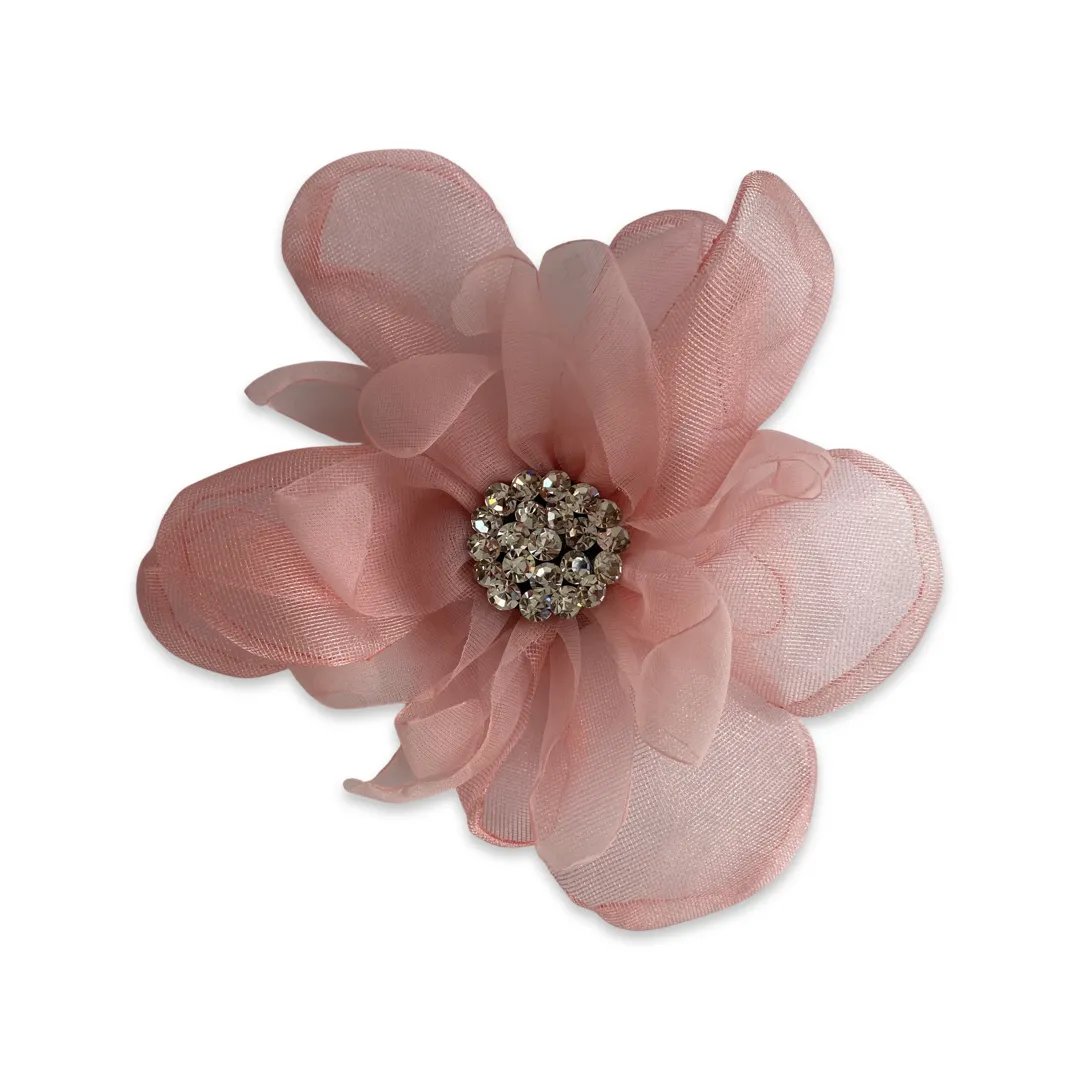 Crystal Magnetic Flower Brooch