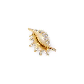 Crystal Seashell Pin