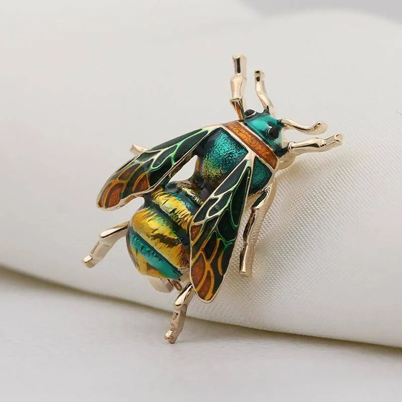 Cute Bee Fly Insect Enamel Brooch