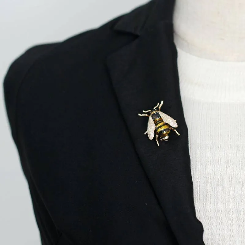 Cute Bee Fly Insect Enamel Brooch