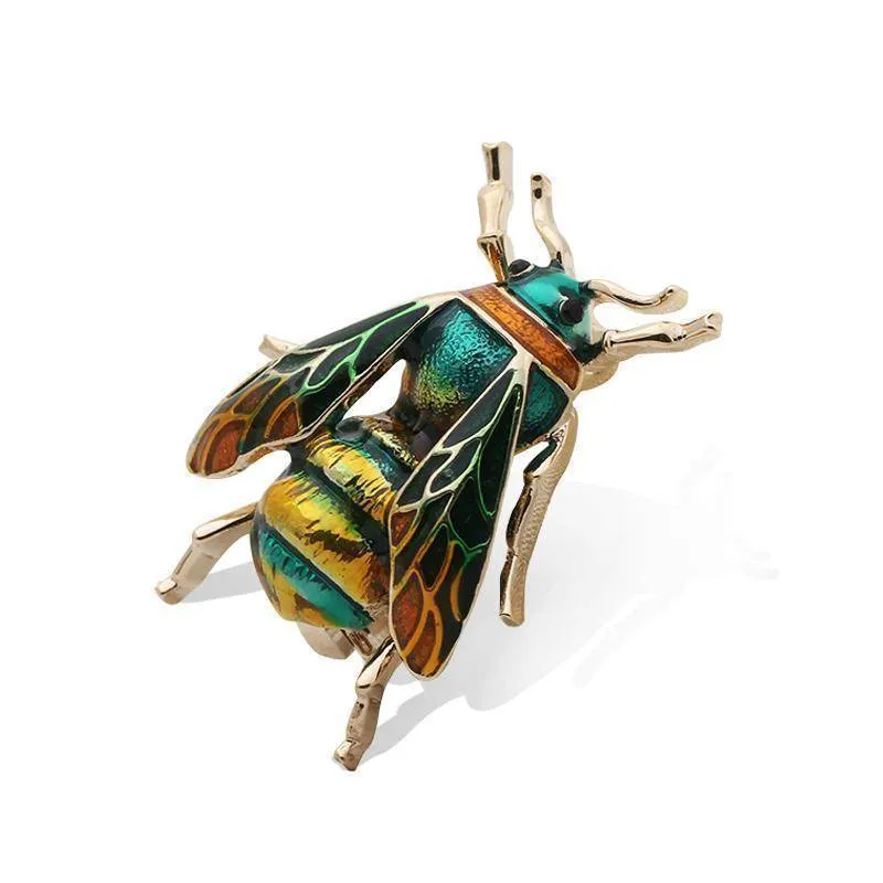 Cute Bee Fly Insect Enamel Brooch