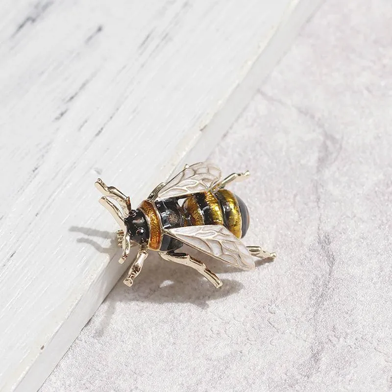 Cute Bee Fly Insect Enamel Brooch