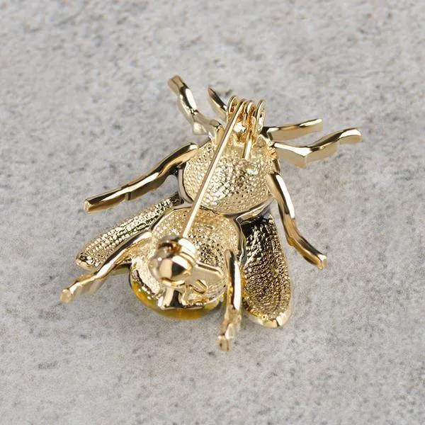 Cute Bee Fly Insect Enamel Brooch