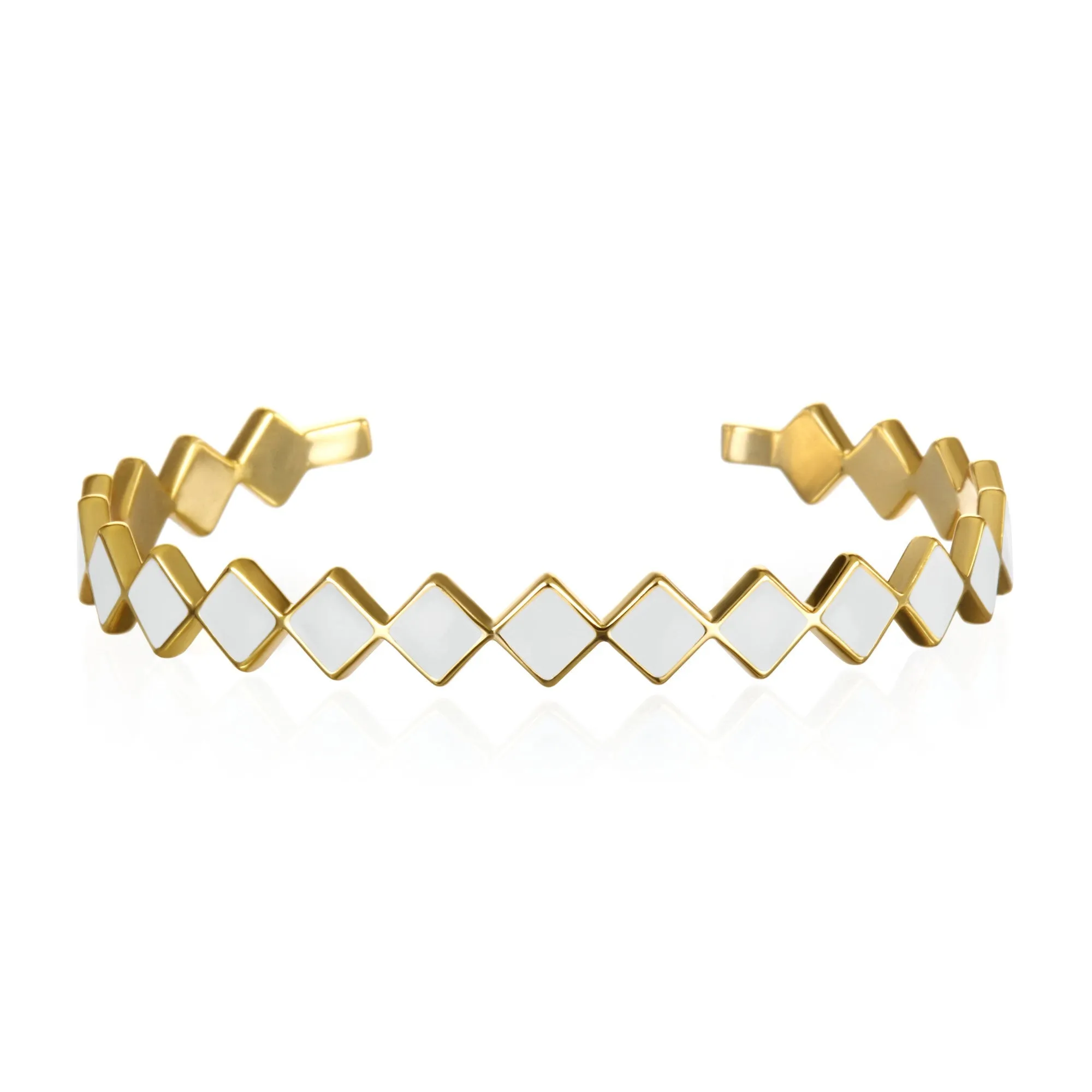 Diamond Enamel Cuff