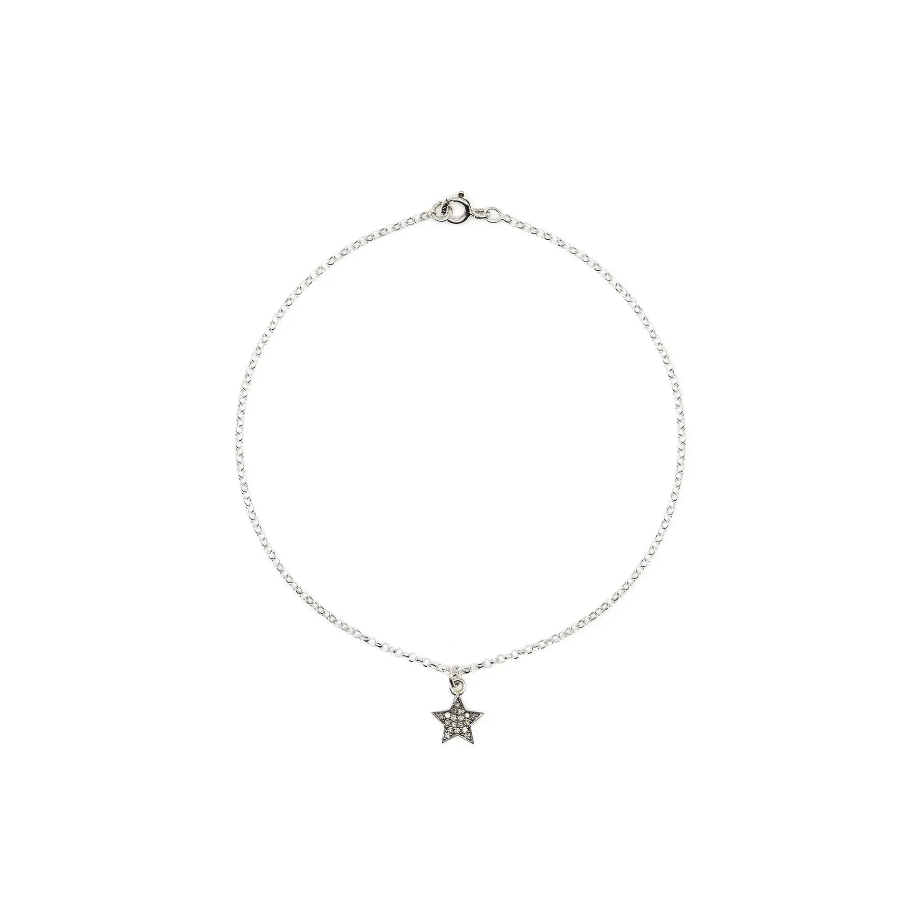 Diamond Star & Silver Anklet