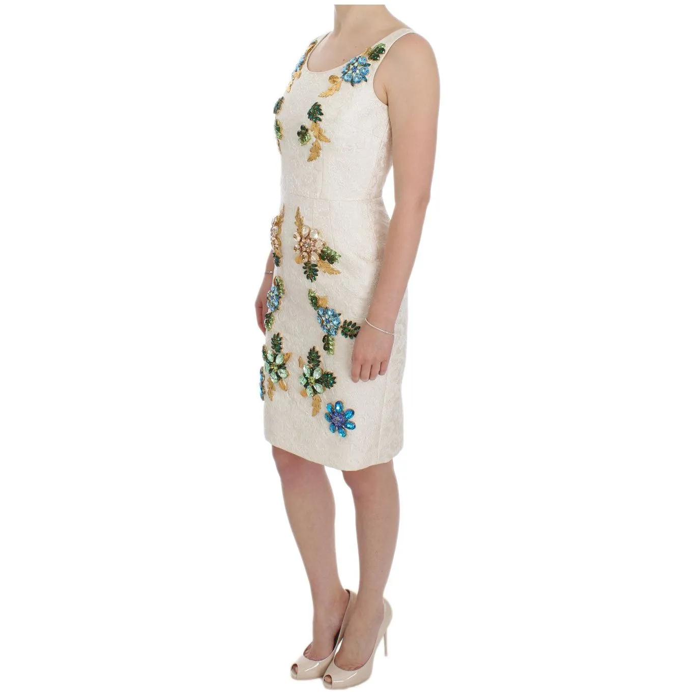 Dolce & Gabbana Elegant Floral Brocade Sheath Dress