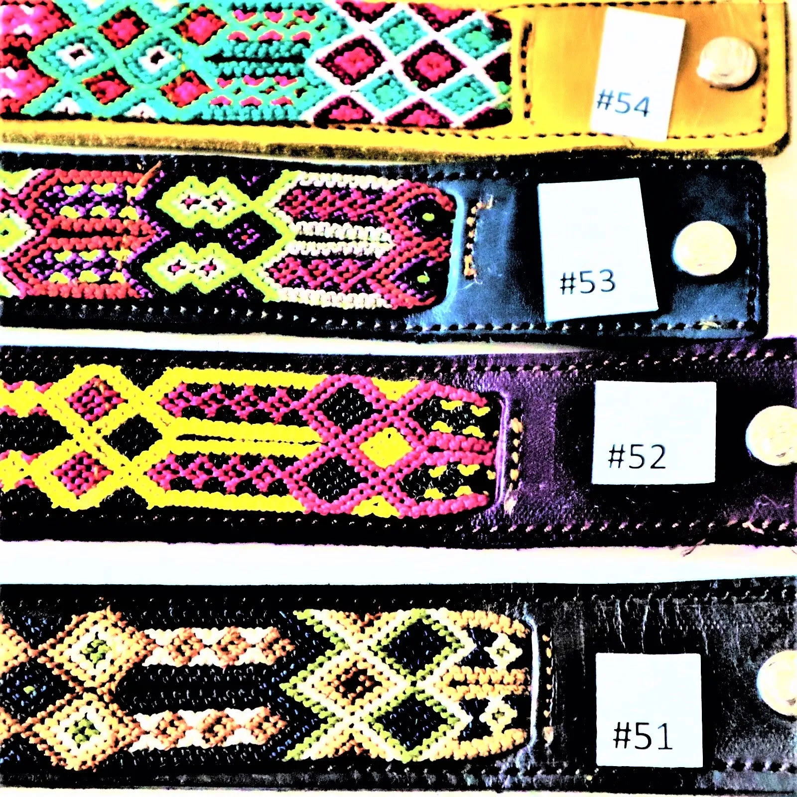 Embroidered Leather Bracelets