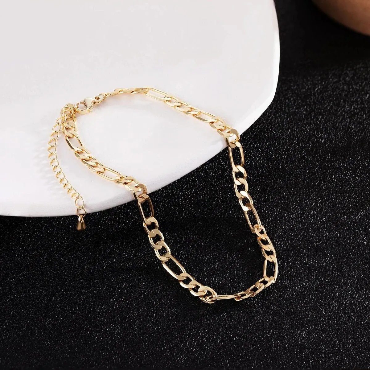 Gold Figaro Ankle Bracelets