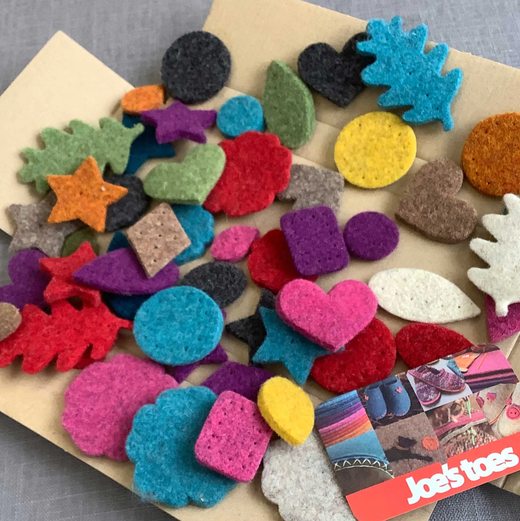 HALF PRICE  Mixed Felt Shapes from Joe's Toes