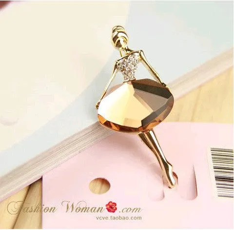 Hot beautiful princess ballerina brooch Ballet Girl Fashion Accessories