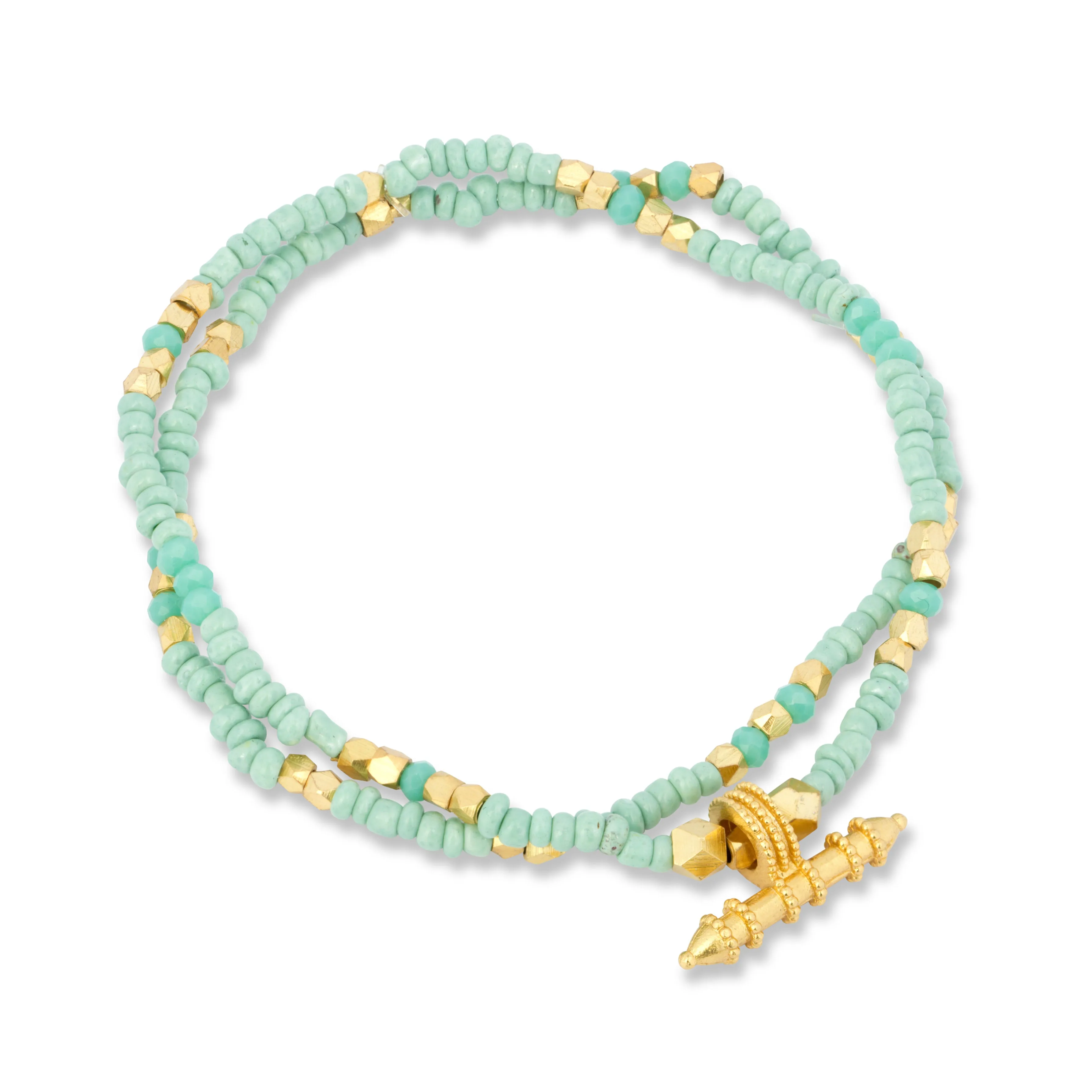 Jaya Beaded Bracelet Set Aqua