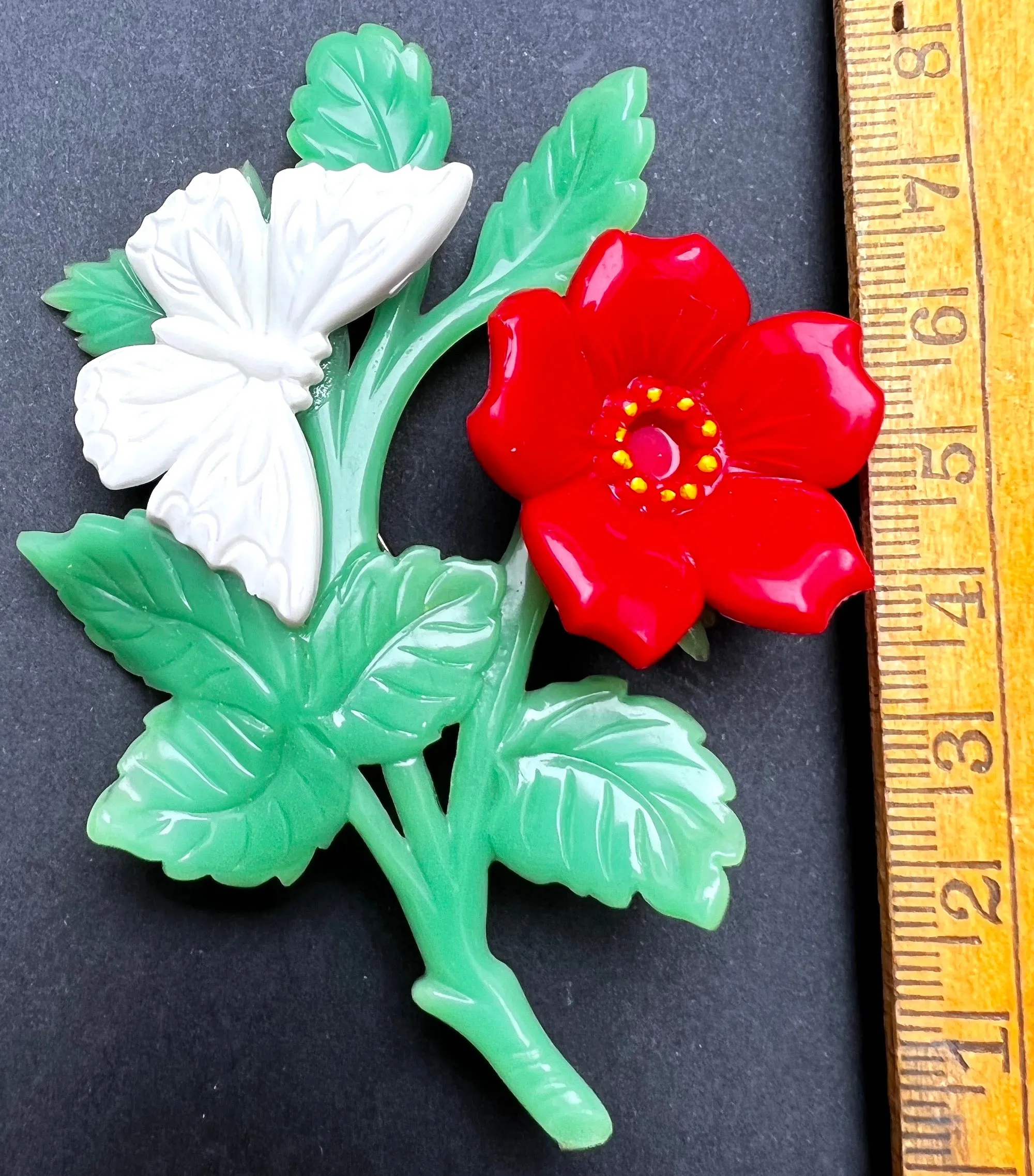 Joyful 1950s Flower and Butterfly Brooches