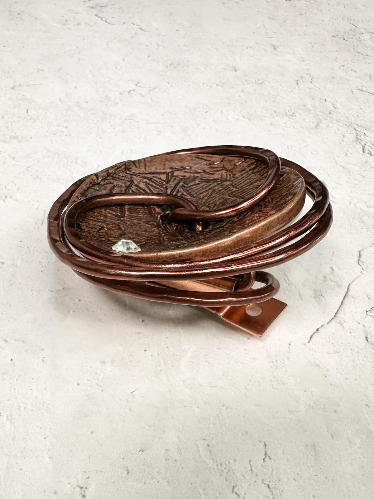 Lotus Magnet Brooch, Copper/Copper