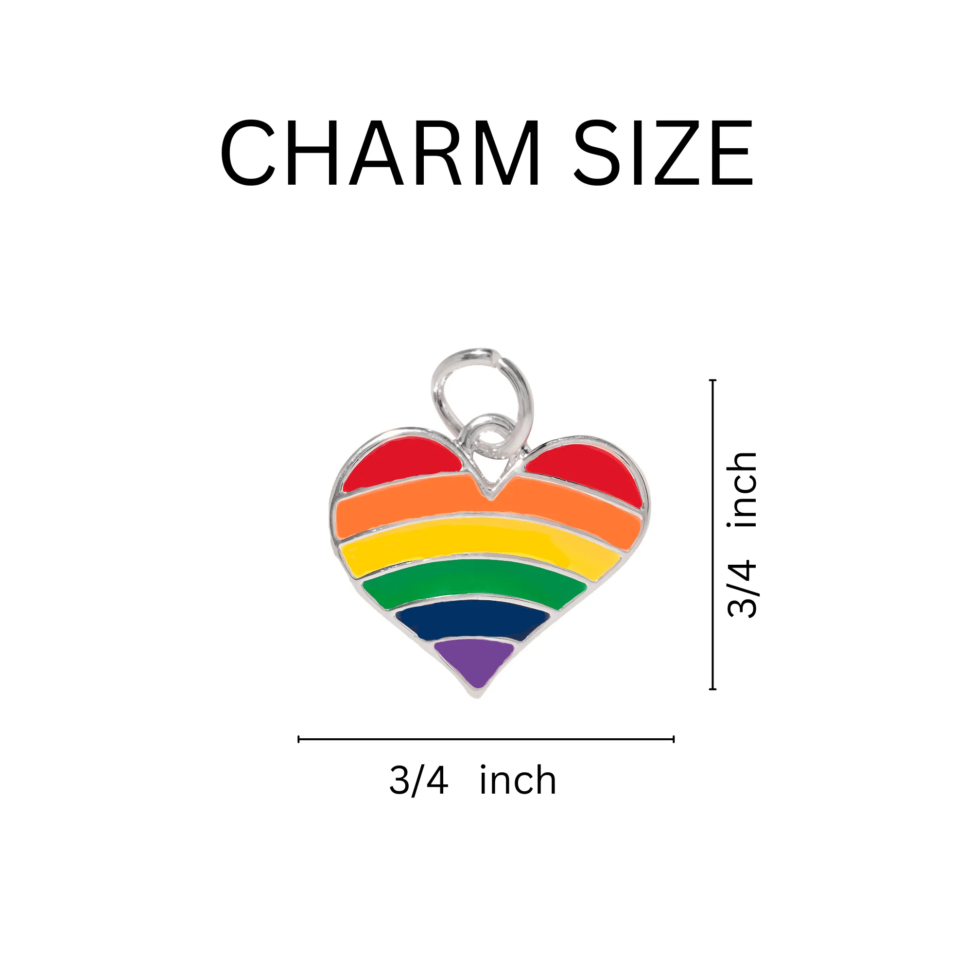 Love Is Love Rainbow Heart Retractable Charm Bracelets