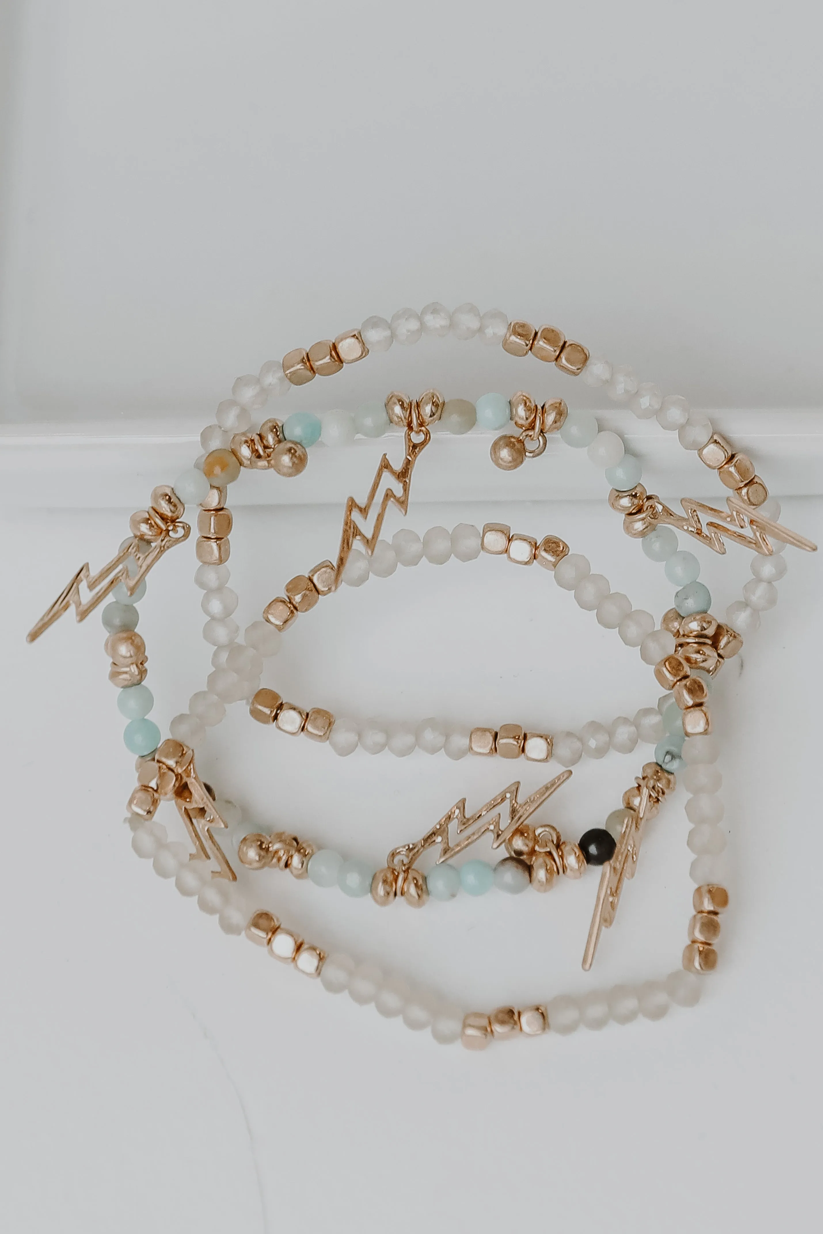 Margot Beaded Lightning Bolt Bracelet Set