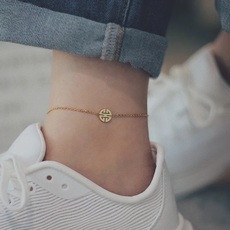 Niche Gold Anklet Female Forest