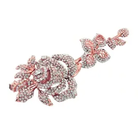 Rose Crystal Brooch