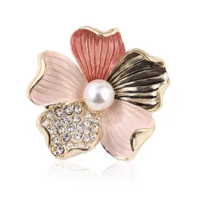 SB325 - Korean Pearl Flower Brooch