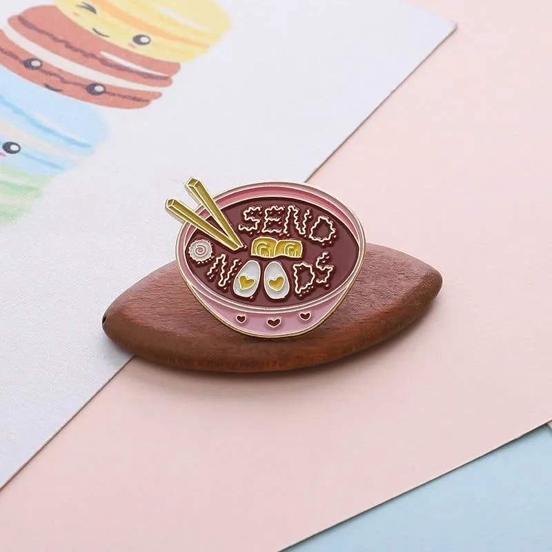 Send Noods Enamel Pin