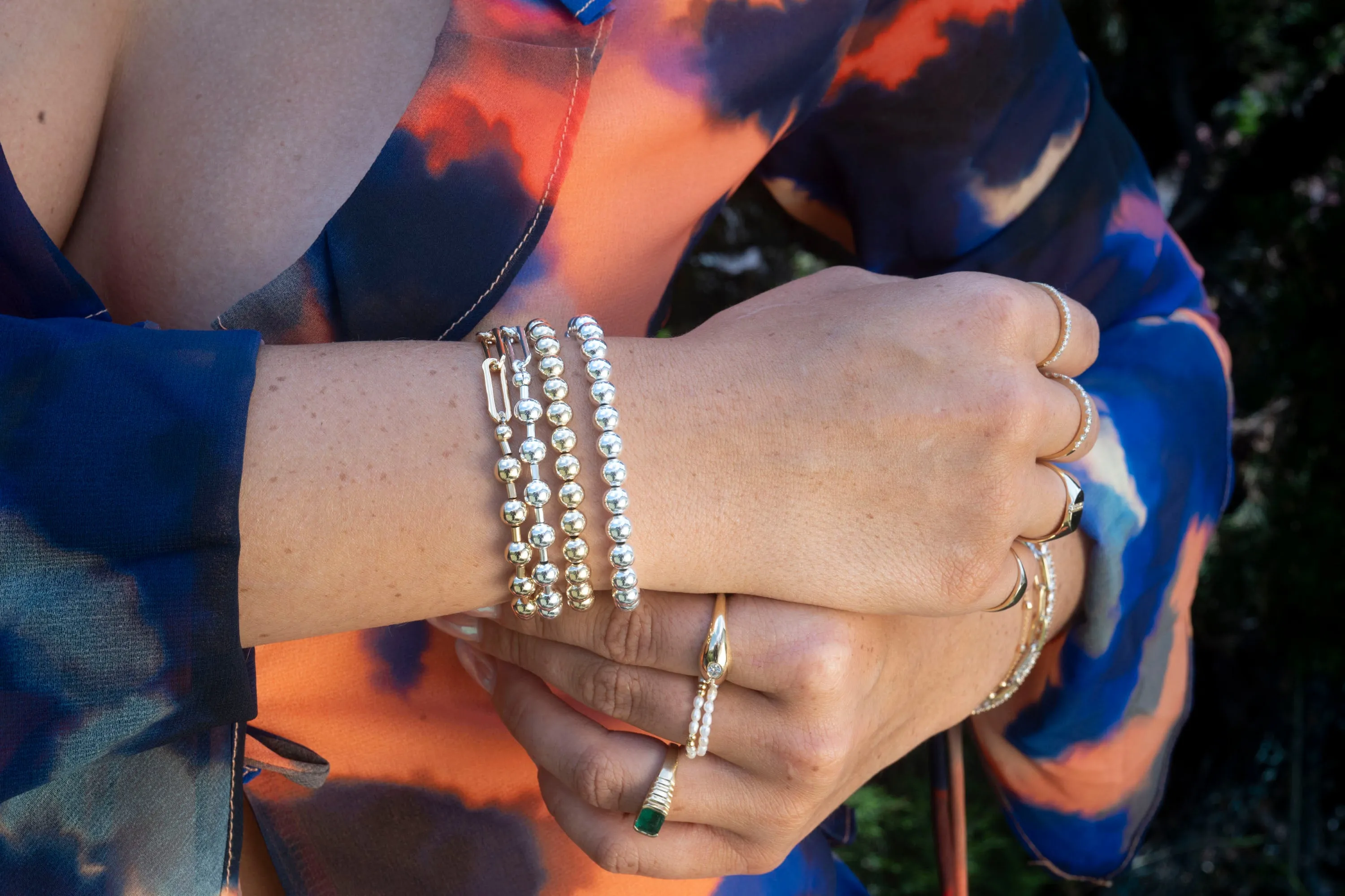 Silver Beaded Bracelet