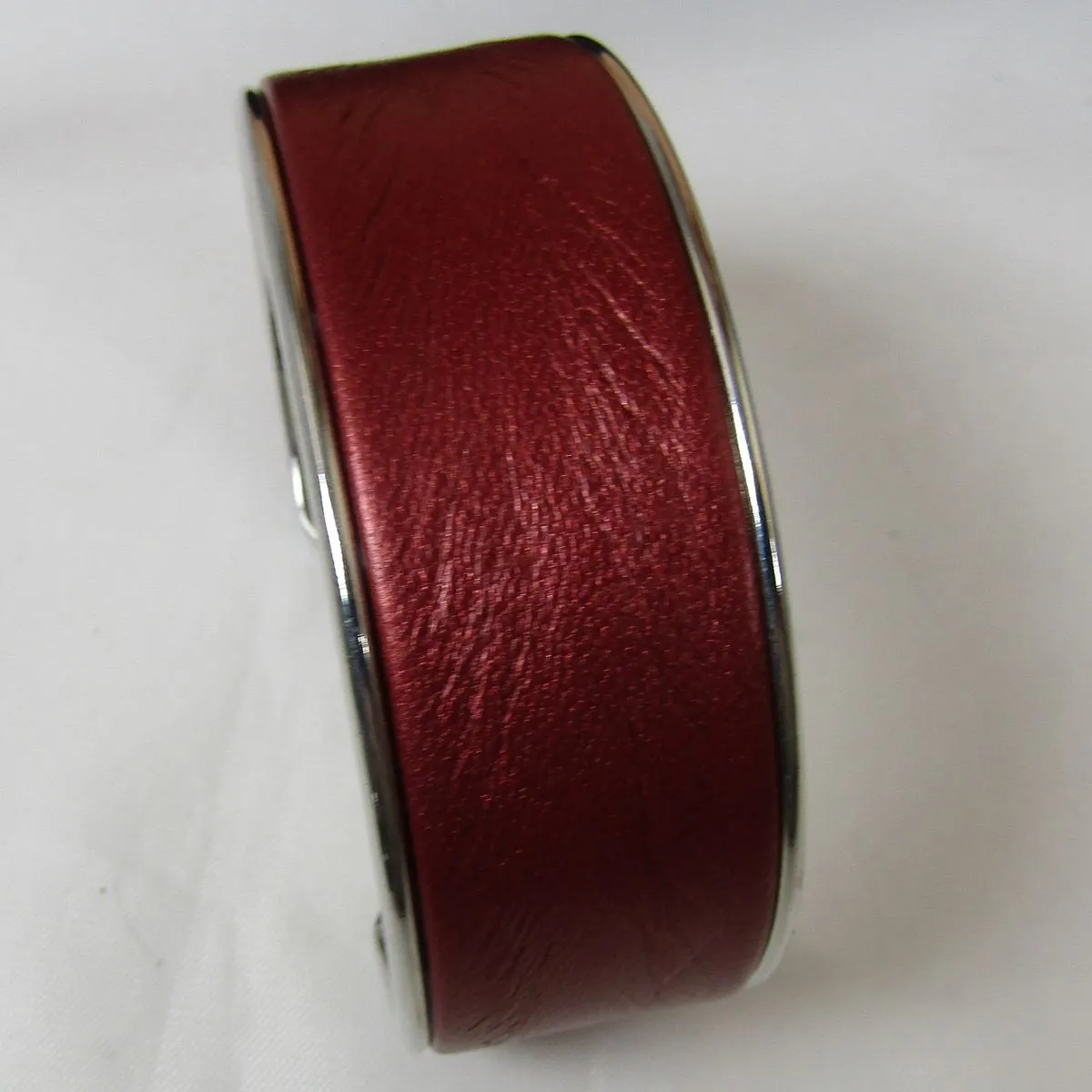 Silver Cuff Bracelet Leather Insert