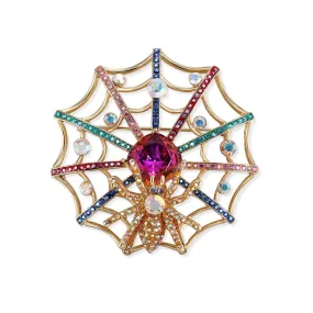 Sparkling Spiders Web Brooch