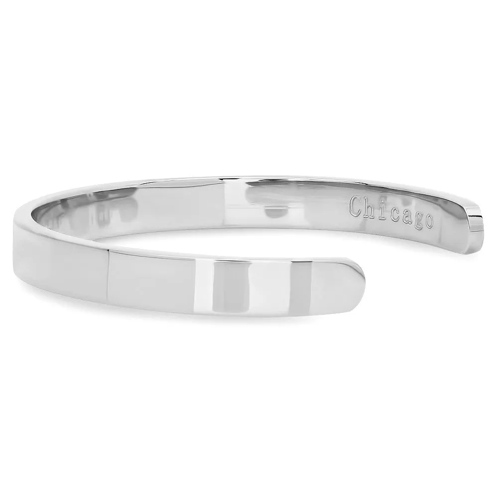 Stainless Steel Chicago Coordinates Cuff