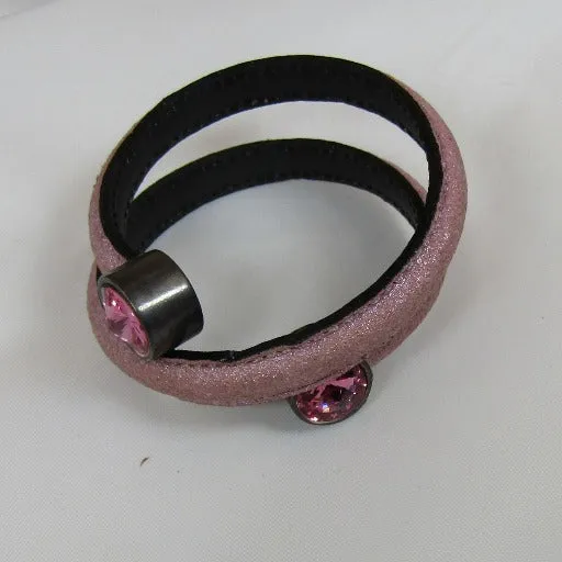 Women Double Leather Bangle Bracelet