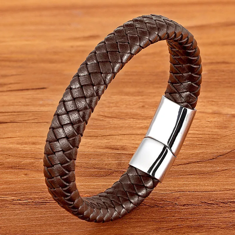 Woven leather bracelet hand-woven multilayer leather