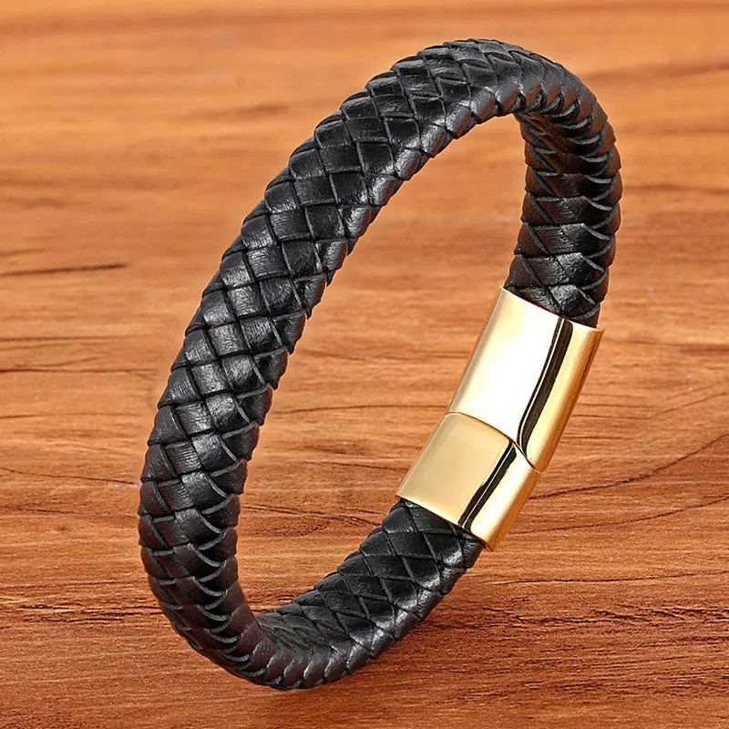 Woven leather bracelet hand-woven multilayer leather