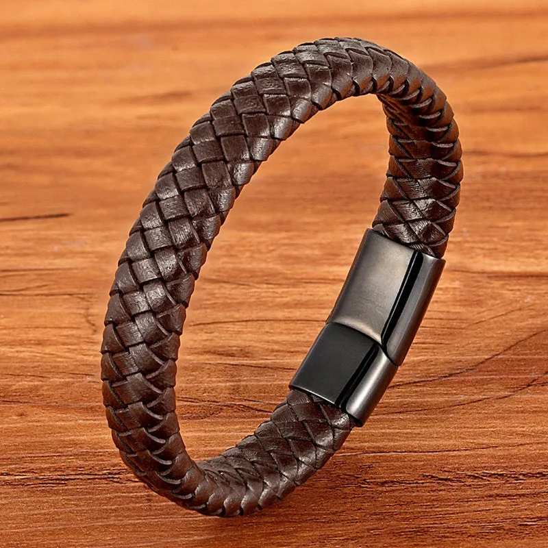 Woven leather bracelet hand-woven multilayer leather