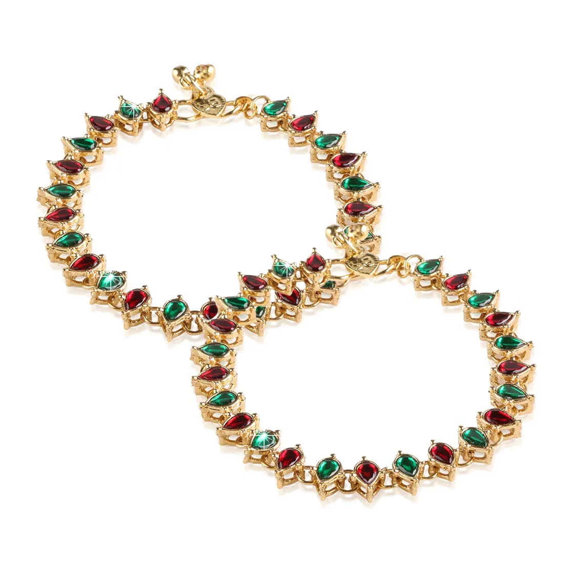 Yellow Chimes Traditional Elegant Gold Plated Payal Anklets for Women and Girls